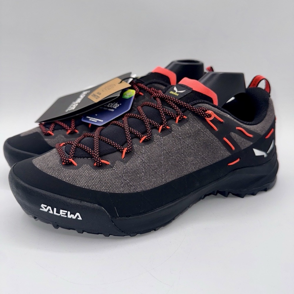 Salewa Wildfire Approach Shoes Women's Size‎ 8 Orange Black Canvas Alpine Fit